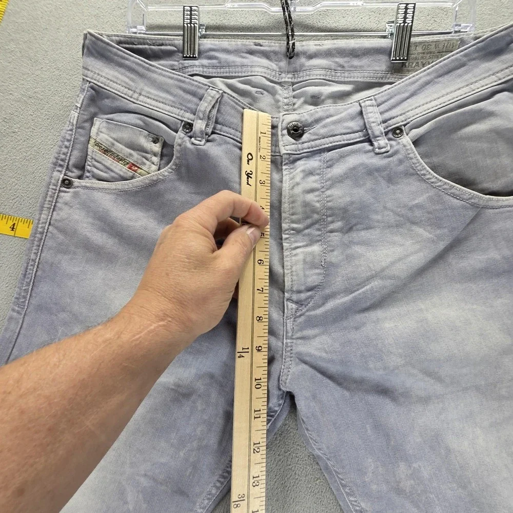Diesel Jeans‎ Mens 30x30 Gray Krayver Light Wash Regular Slim Carrot 0819D